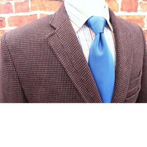 40 SHORT- STEFAN REGULAR FIT COTTON/WOOL SPORT COAT BLACK, RED & GRAY